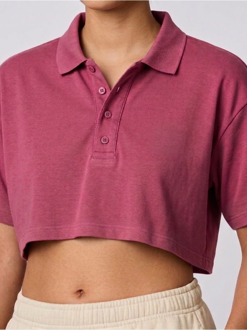 Athleta S 7 Girl's Retrochill Oversized Midi Tee Berry Rose